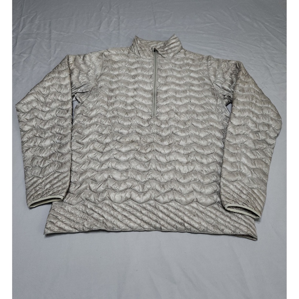 Patagonia Special Edition Down Pullover Jacket Silver Grey Womens L 84740 SP11